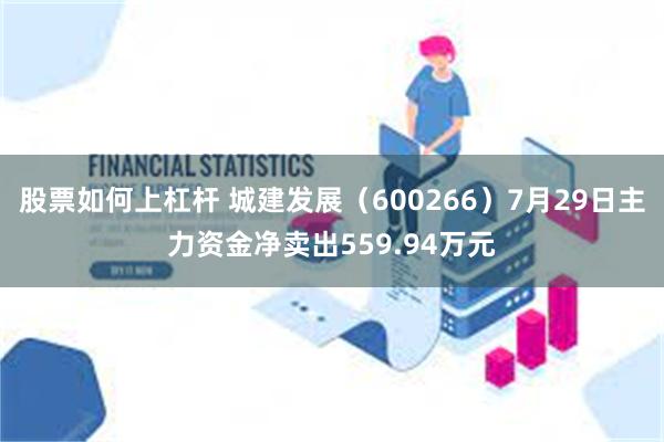 股票如何上杠杆 城建发展（600266）7月29日主力资金净卖出559.94万元